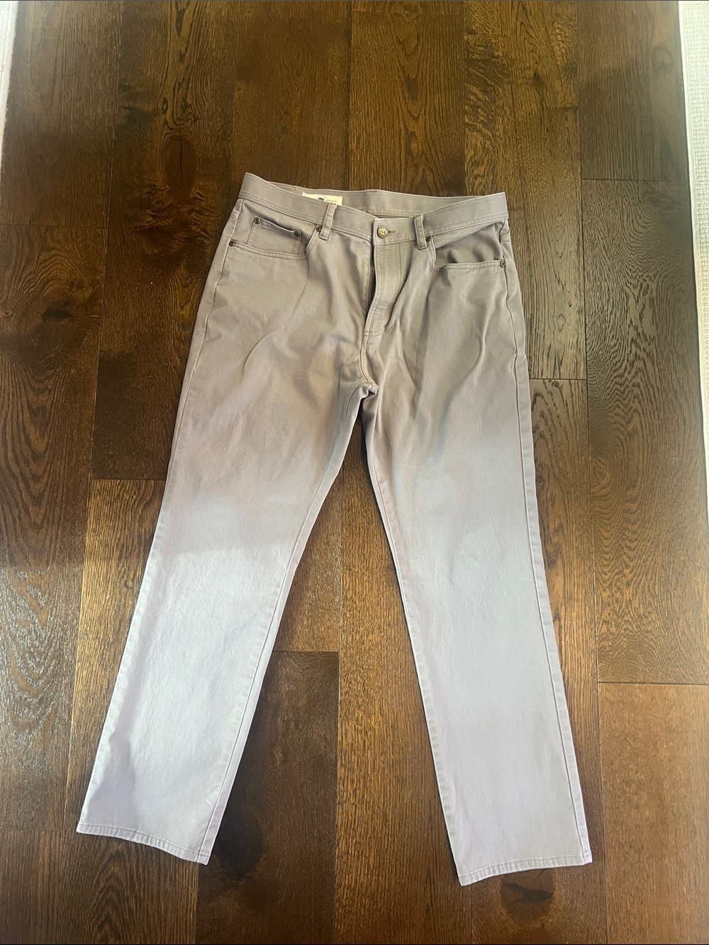 Slim Straight Men's Jeans in Light Gray